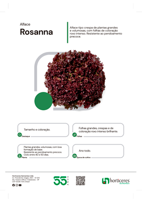 Alface Crespa Vermelha Rosanna [Rouge]